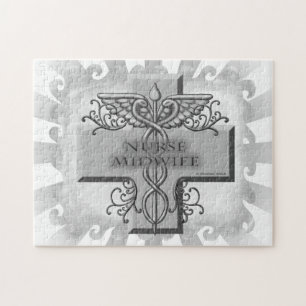 Nurse Midfrau Cross Caduceus Puzzle