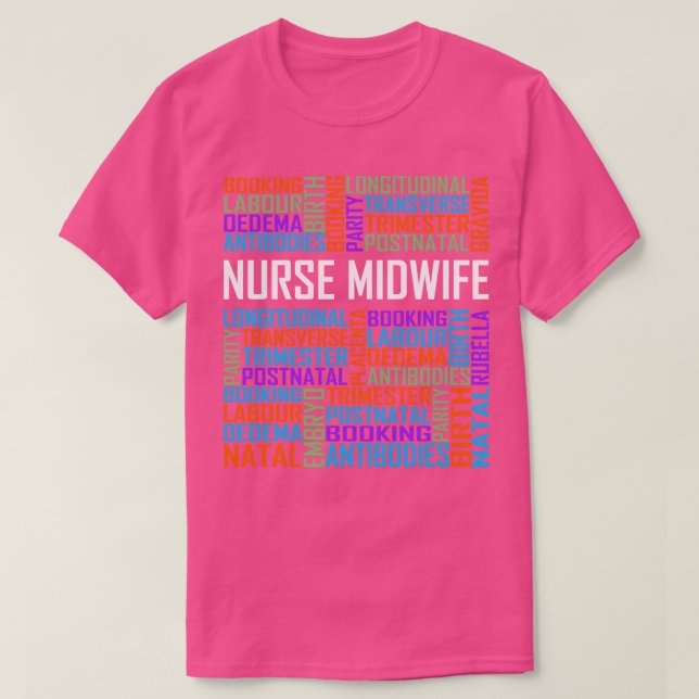 Nurse Midfrau Words T-Shirt (Design vorne)
