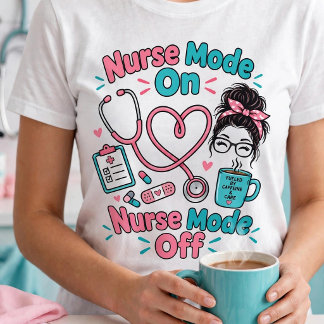 Nurse-Modus Ein Aus Lustiges Pflegedesign Tri-Blend Shirt
