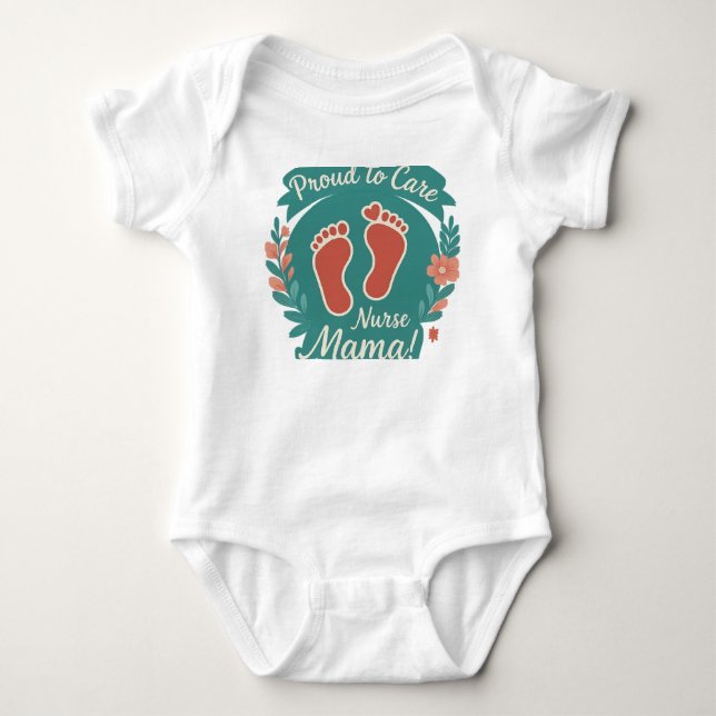 "Nurse Mom" Baby T-Shirt Collection Strampler (Vorderseite)