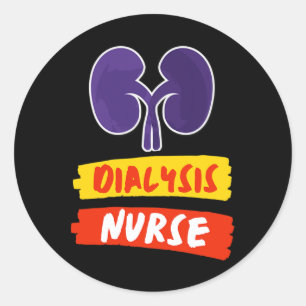 Nurse Nephrologie Nurse Dialyse Techniker 1 Runder Aufkleber