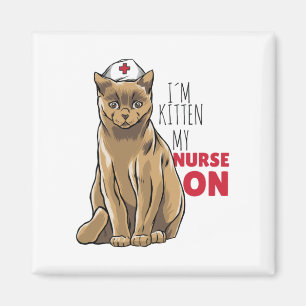 Nurse Niedlich Kitten Magnet