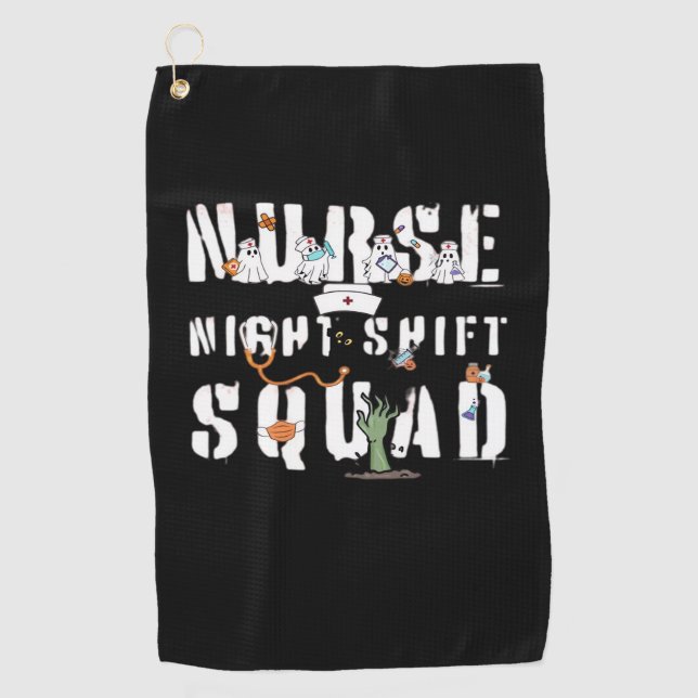 Nurse Night Shift Halloween Squad Classic T - Shir Golfhandtuch (Vorderseite)