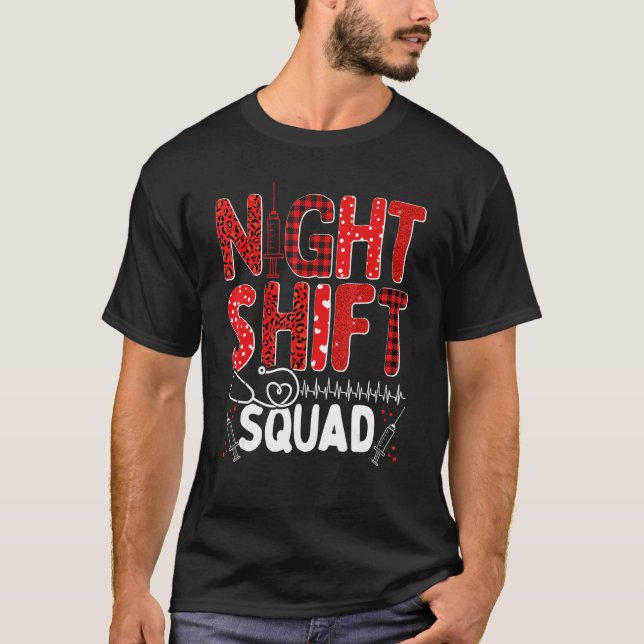 Nurse Night Shift Squad Nursing Appreciation RN CN T-Shirt (Vorderseite)