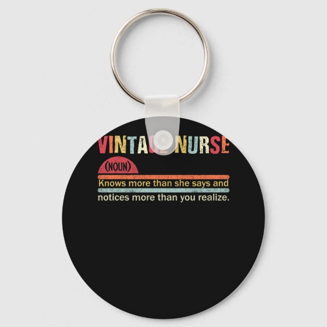 Nurse Noun Definition weiß mehr als sie sagt Schlüsselanhänger (Vorderseite)