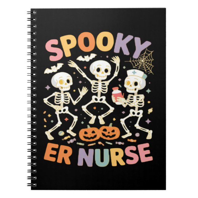 Nurse Nursing Cute Halloween Spooky Essential T-Sh Notizblock (Vorderseite)