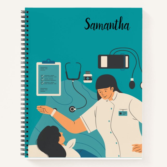 Nurse Nursing Themed Spiral Notebook Geschenk Notizbuch (Vorderseite)
