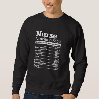 Nurse Nutrition Facts Funny RN Aufwertung der Kran Sweatshirt