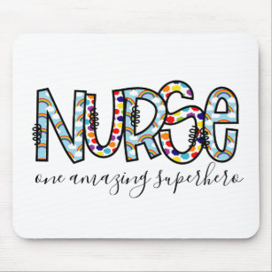 Nurse One Phantastisch Superhero Moderne Typografi Mousepad