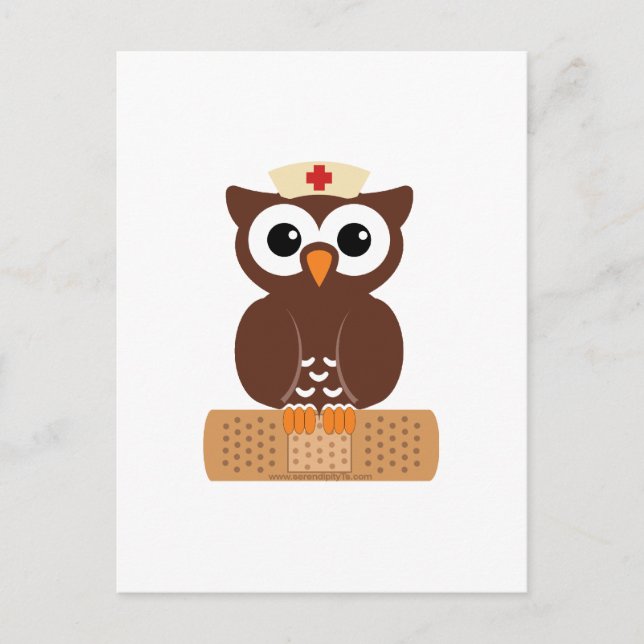Nurse Owl (ohne Bandaibe) Postkarte (Vorderseite)