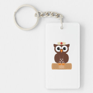 Nurse Owl (w/bandaid) Schlüsselanhänger
