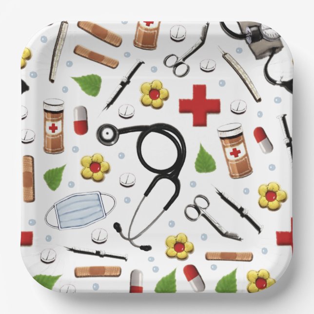 Nurse-Party Pappteller (Vorderseite)