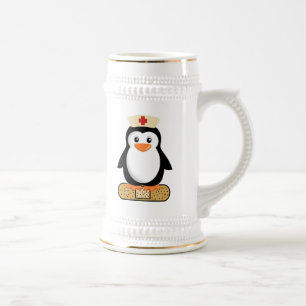 Nurse Penguin (ohne Bandaid) Bierglas