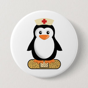 Nurse Penguin (ohne Bandaid) Button