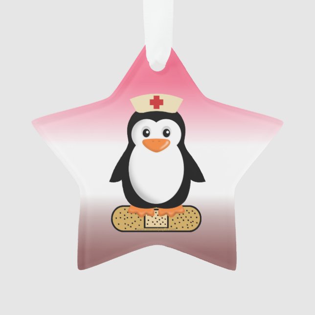 Nurse Penguin (ohne Bandaid) Ornament (Vorderseite)