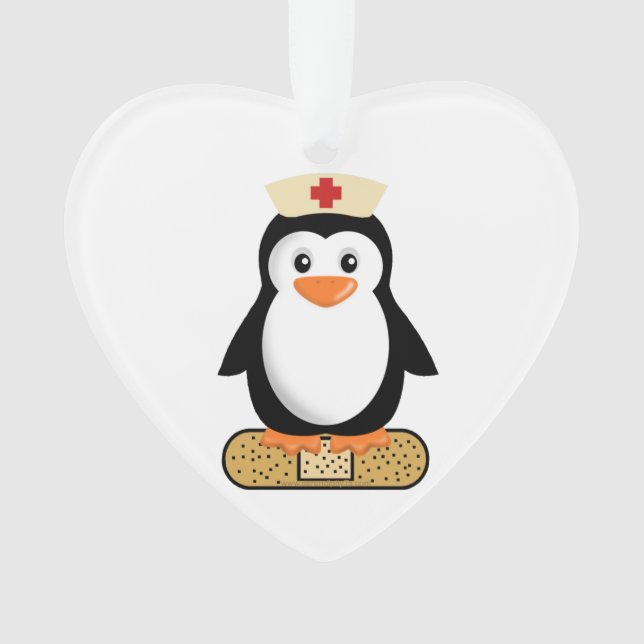 Nurse Penguin (ohne Bandaid) Ornament (Vorderseite)