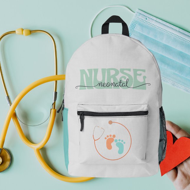 Nurse Personalisierter Name des Neugeborenen Bedruckter Rucksack (Von Creator hochgeladen)