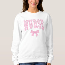 Nurse Pink Bow Coquette Sweatshirt Pflege