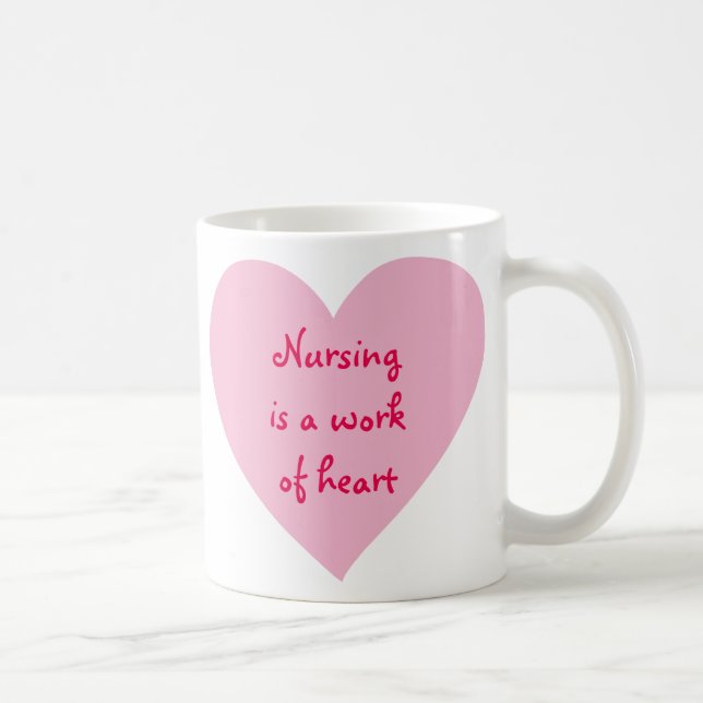 Nurse Pink Heart Design Kaffeetasse (Rechts)