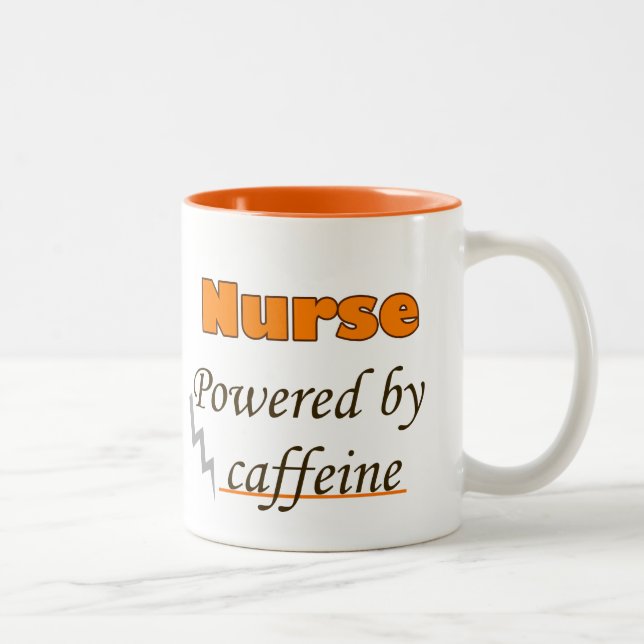 Nurse Powered by caffeine Zweifarbige Tasse (Rechts)