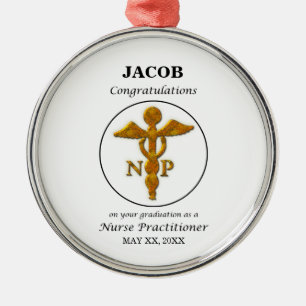 Nurse Practitioner Abschluss Herzlichen Glückwuns Ornament Aus Metall