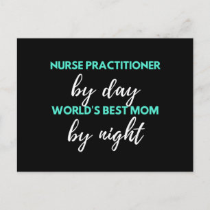Nurse Practitioner by Day World ist die beste Mama Feiertagspostkarte