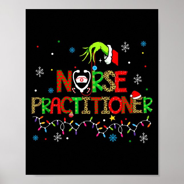 Nurse Practitioner Christmas Shirt For Women  Poster (Vorne)