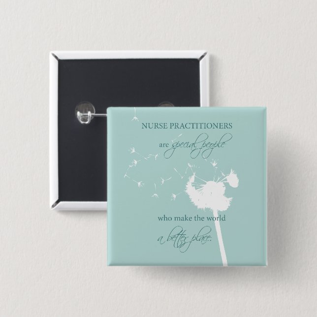 Nurse Practitioner Dandelion Button (Vorne & Hinten)