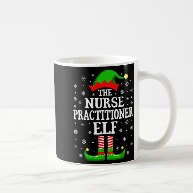 Nurse Practitioner Elf Funny Christmas Family Matc Kaffeetasse (Rechts)