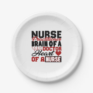 Nurse Practitioner Heart Shirt Pappteller