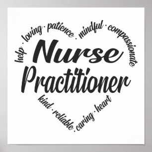 Nurse Practitioner Herz Word Cloud Poster