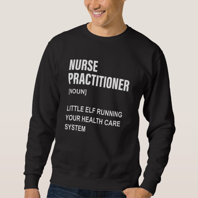 Nurse Practitioner Little Elf Running Tour Definit Sweatshirt (Vorderseite)