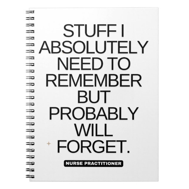 Nurse Practitioner Notizblock (Vorderseite)