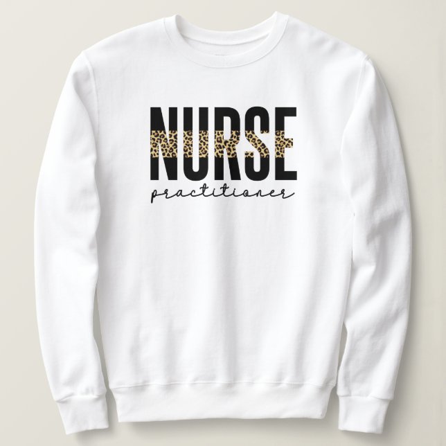 Nurse Practitioner NP Cheetah Print Abschluss Sweatshirt (Design vorne)