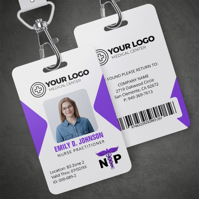 Nurse Practitioner NP Logo-Foto und Barcode Ausweis (Von Creator hochgeladen)