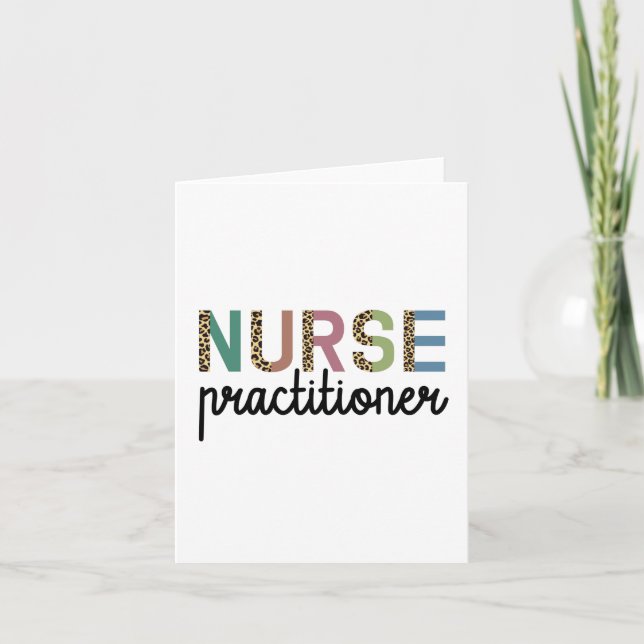 Nurse Practitioner NP Pflegegeschenke Karte (Vorderseite)