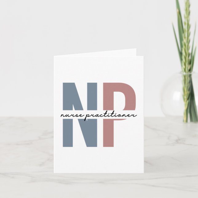 Nurse Practitioner NP Pflegegeschenke Karte (Vorderseite)