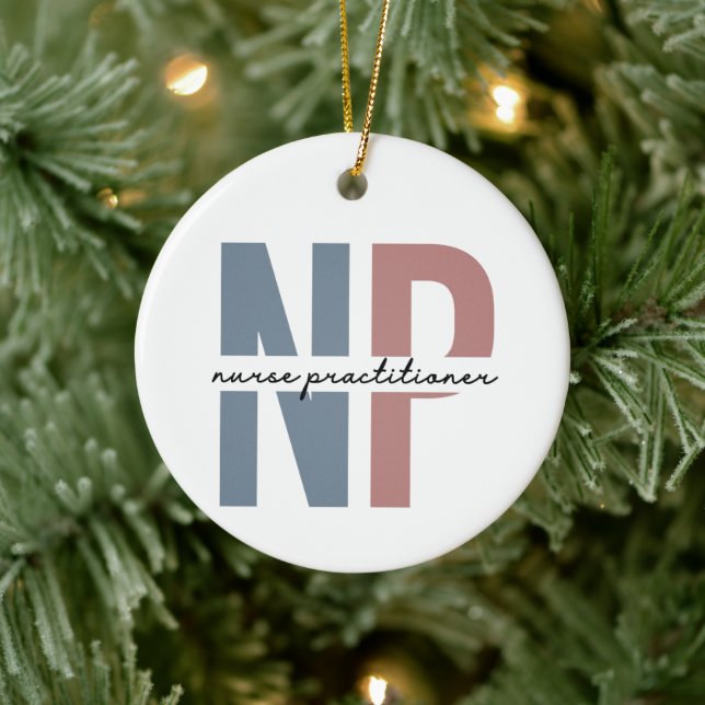 Nurse Practitioner NP Pflegegeschenke Keramik Ornament (Baum)