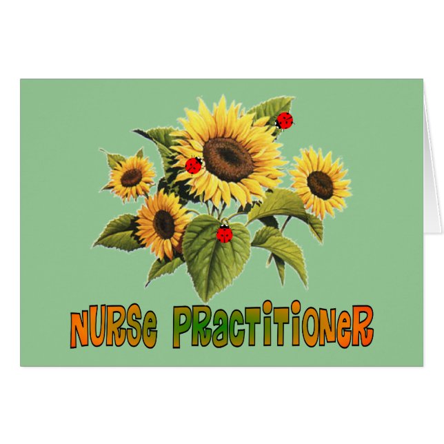Nurse Practitioner Sunflower Design Gifts (Vorderseite (Horizontal))