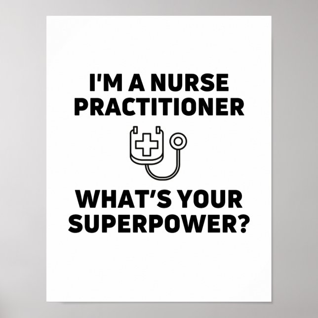 Nurse practitioner whats your superpower poster (Vorne)