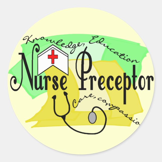Nurse Prezeptor Runder Aufkleber (Vorderseite)
