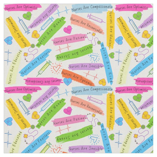 Nurse Quotes Fabric Stoff (Nahaufnahme)