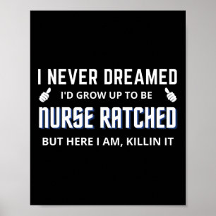 Nurse Ratched Funny Design Nursing Film Charakter Poster