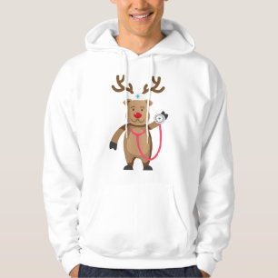 NURSE REINDEER Niedliches Weihnachtswerk Nursin Hoodie