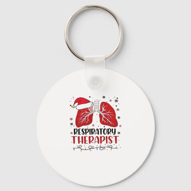 Nurse Respiratory Therapist Christmas, Lung Christ Schlüsselanhänger (Vorderseite)