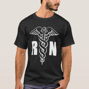 Nurse Rn Caduceus Medical Symbol nährt zurück T-Shirt