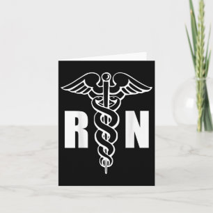 Nurse Rn Caduceus Medical Symbol Nursing (zurück D Karte