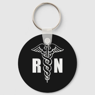 Nurse Rn Caduceus Medical Symbol Nursing (zurück D Schlüsselanhänger