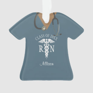 Nurse RN Graduate Class of Medical Uniform Name Ornament