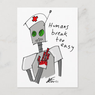 Nurse Robot Postcard Postkarte